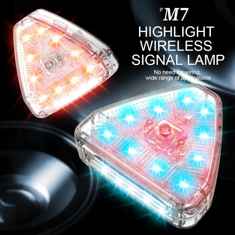 M7 Motorcycle Flashing Light Water-resistant Long Duration Wireless Remote Control Modified Warning Lights(One Light One Remote Control)
