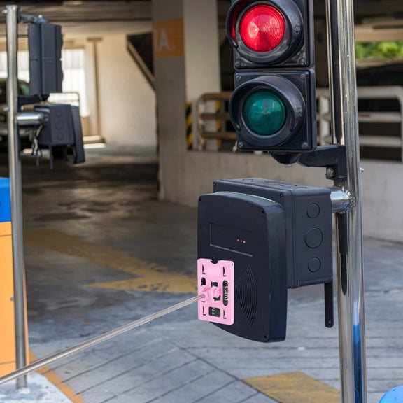 Portable Extension Pole for Car Driving Parking, Color: Purple+Gray