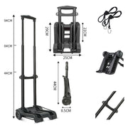 Folding Cargo Handling Trailer Household Grocery Shopping Cart, Color: Black