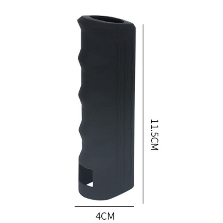 Automotive Universal Silicone Handbrake Handle Cover Brake Handle Decorative Protective Sleeve, Size: Straight Sleeve(Black)
