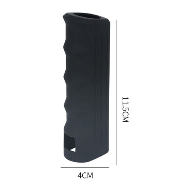Automotive Universal Silicone Handbrake Handle Cover Brake Handle Decorative Protective Sleeve, Size: Oblique Sleeve(Black)
