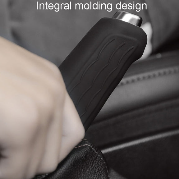 Automotive Universal Silicone Handbrake Handle Cover Brake Handle Decorative Protective Sleeve, Size: Straight Sleeve(Black)