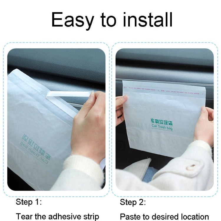 20pcs /Pack Car And Household Disposable Garbage Bag Self-Adhesive Automobile Storage Organizer, Size: Large