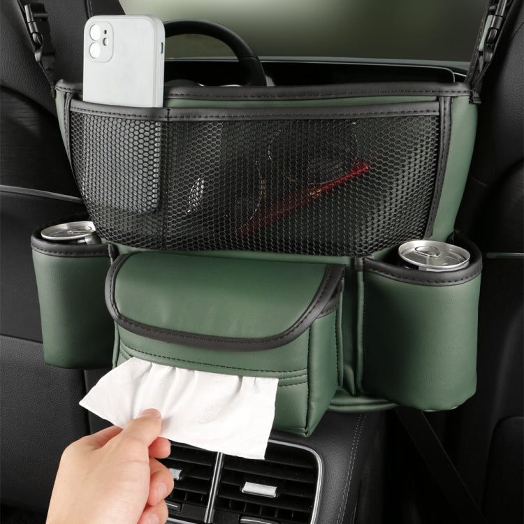 Car Multifunctional Armrest Box Storage Bag Car Interior Supplies(Green)