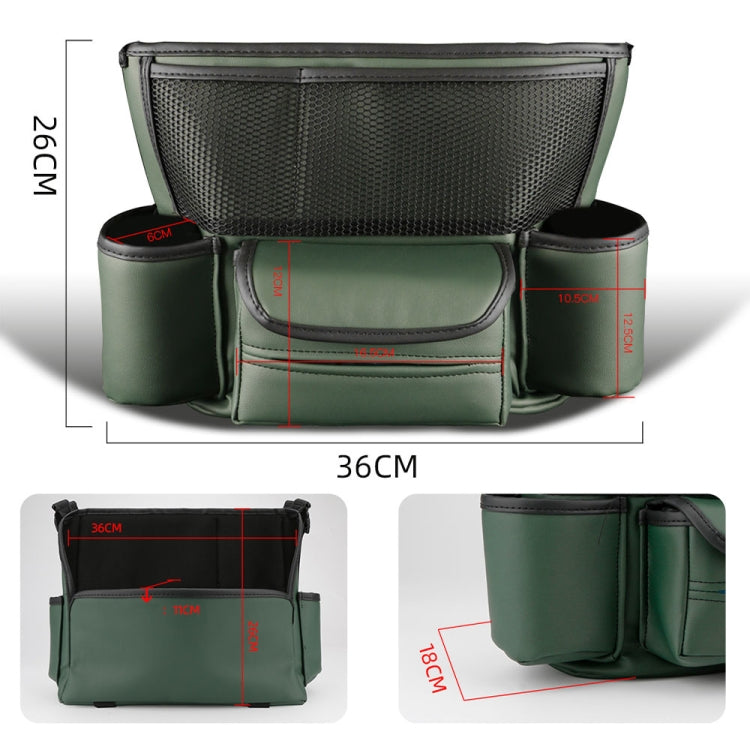 Car Multifunctional Armrest Box Storage Bag Car Interior Supplies(Green)