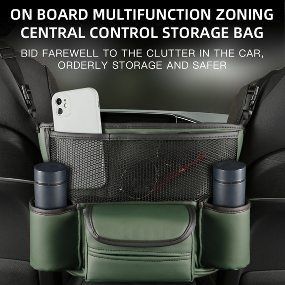Car Multifunctional Armrest Box Storage Bag Car Interior Supplies(Green)