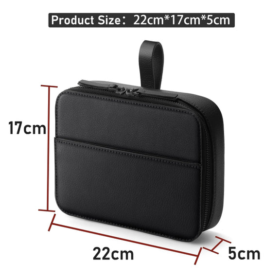 PU Leather Watch Strap Organizer Box For Apple Watch Band  Travel Storage Case(Black)