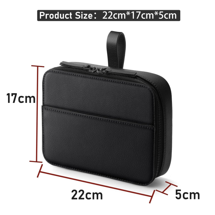 PU Leather Watch Strap Organizer Box For Apple Watch Band  Travel Storage Case(Black)