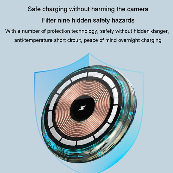 For iPhone Magsafe Magnetic Car Wireless Charger Phone Holder Light Emitting Wireless Charger, Style: Ice Blue Breathe Light