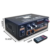 Bluetooth Built-in Recording Microphone USB Flash Drive Digital Dual-purpose Power Amplifier(EU Plug 220V)