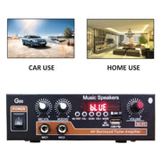 Bluetooth Built-in Recording Microphone USB Flash Drive Digital Dual-purpose Power Amplifier(EU Plug 220V)