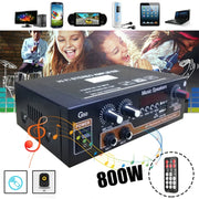 Bluetooth Built-in Recording Microphone USB Flash Drive Digital Dual-purpose Power Amplifier(EU Plug 220V)