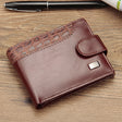 Baellerry M1078 Splicing Leather Casual Men Wallet With Buckle Multi-Card Slot Coin Purse(Brown) - Wallets by Baellerry | Online Shopping South Africa | PMC TechLife | Buy Now Pay Later Mobicred