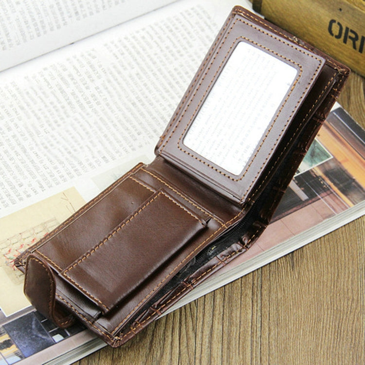 Baellerry M1078 Splicing Leather Casual Men Wallet With Buckle Multi-Card Slot Coin Purse(Black)