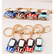 Mini Car Keychain Pendant Toy Beetle Car Gift, Color: Lake Blue