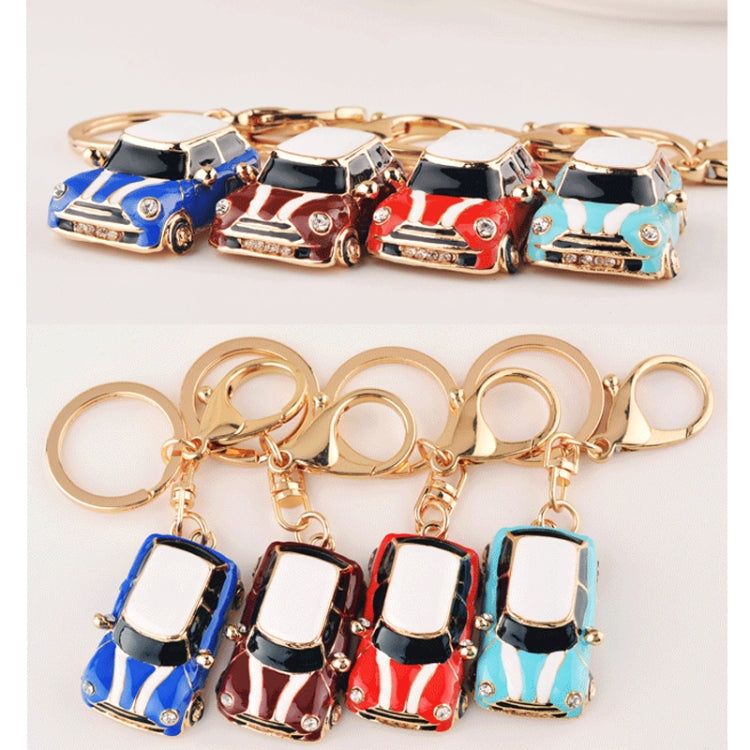 Mini Car Keychain Pendant Toy Beetle Car Gift, Color: Lake Blue