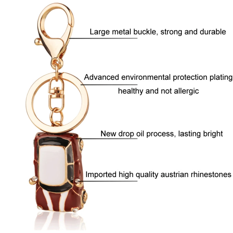 Mini Car Keychain Pendant Toy Beetle Car Gift, Color: Lake Blue
