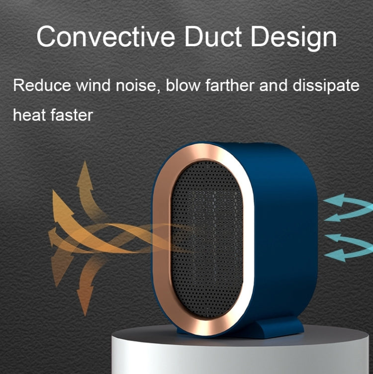 Small Desktop Electric Heater Home PTC Instant Energy-saving Heater, Spec: UK Plug(Green)