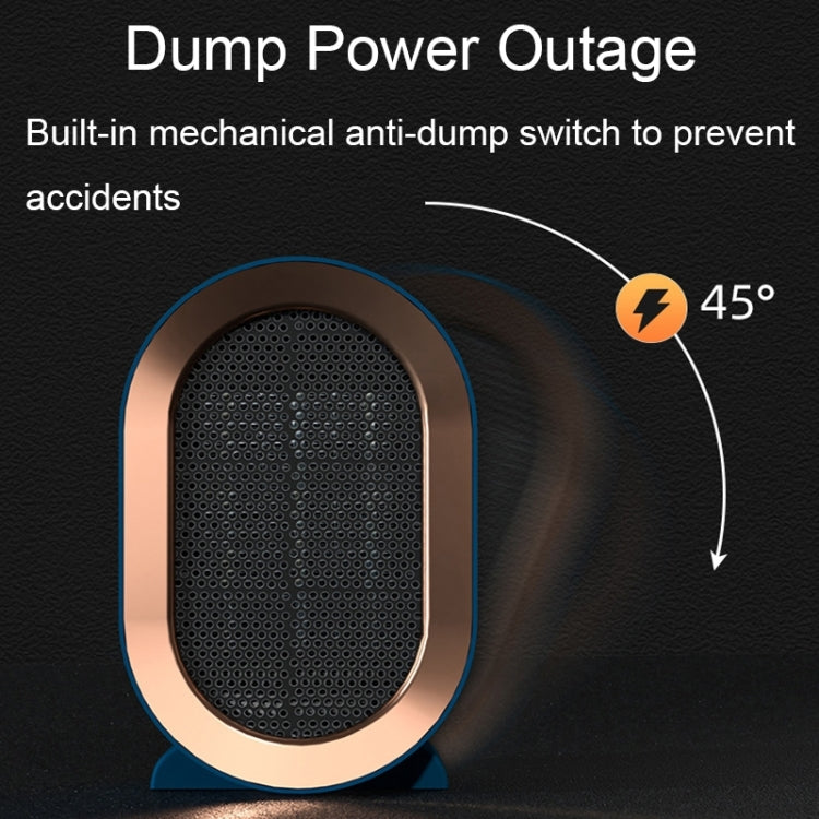 Small Desktop Electric Heater Home PTC Instant Energy-saving Heater, Spec: UK Plug(White)