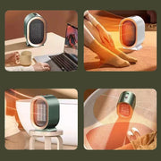 Small Desktop Electric Heater Home PTC Instant Energy-saving Heater, Spec: UK Plug(Green)