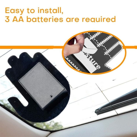 Vehicle-Mounted Multifunctional Warning Anti-Rear Collision Gesture Light(Womens Black)