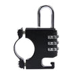Motorcycle Helmet Anti-Theft Lock Fixed Helmet Combination Padlock, Color: Black - Theft Protection by PMC TechLife | Online Shopping South Africa | PMC TechLife | Buy Now Pay Later Mobicred
