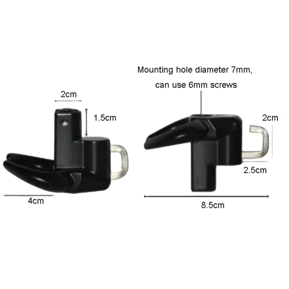 Bullhead Helmet Lock Hooks Front Universal No-Punch Motorcycle Bike Storage Hook(Black)