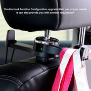 Car Back Seat Double Hook Phone Holder, Color: Black