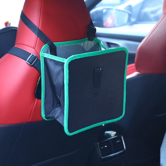 Car Seatback Trash Can Automotive Multifunctional Storage Organizer, Style: Black Gray Edge
