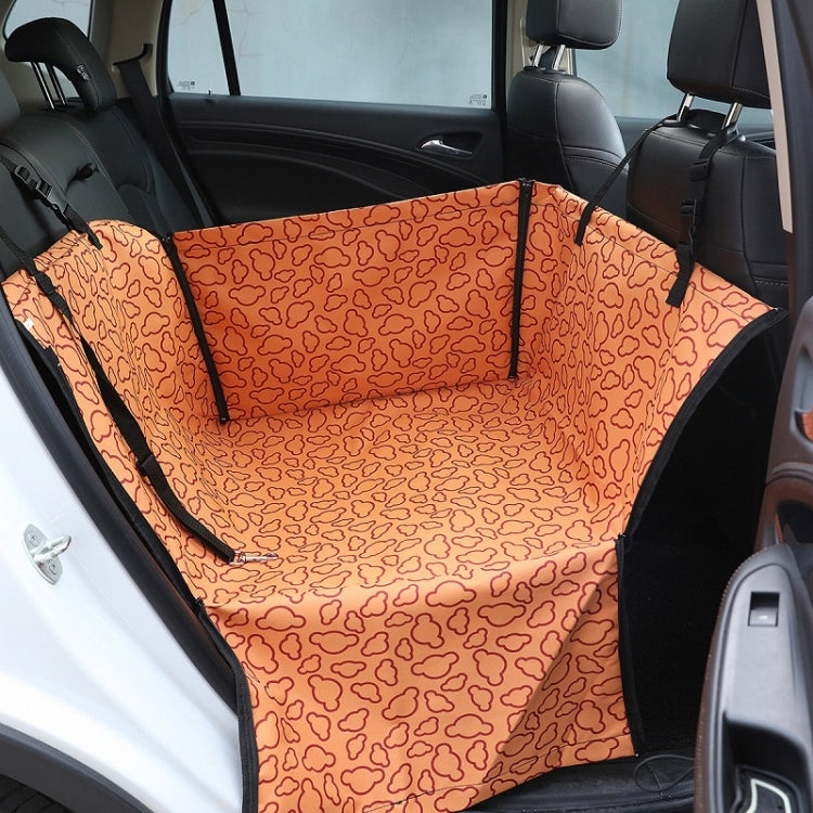 Car Single Seat Water-resistant Pet Seat Protective Pad, Color: Orange Cloud