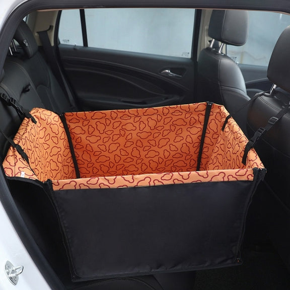 Car Single Seat Water-resistant Pet Seat Protective Pad, Color: Orange Cloud