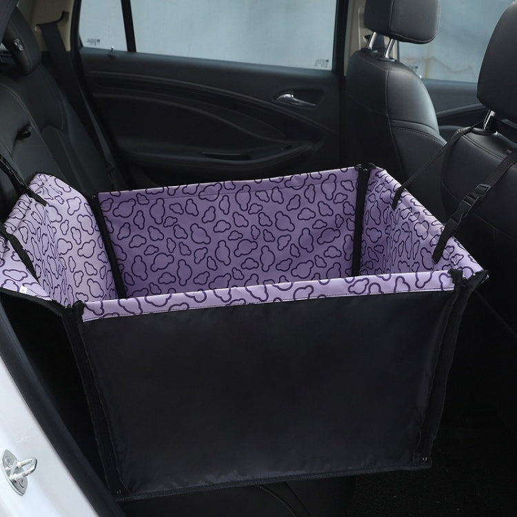 Car Single Seat Water-resistant Pet Seat Protective Pad, Color: Purple Cloud