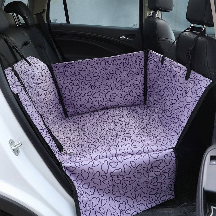 Car Single Seat Water-resistant Pet Seat Protective Pad, Color: Purple Cloud