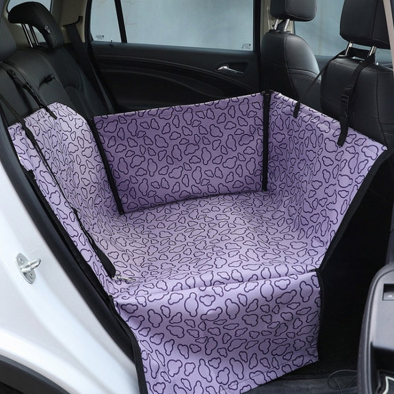 Car Single Seat Water-resistant Pet Seat Protective Pad, Color: Purple Cloud