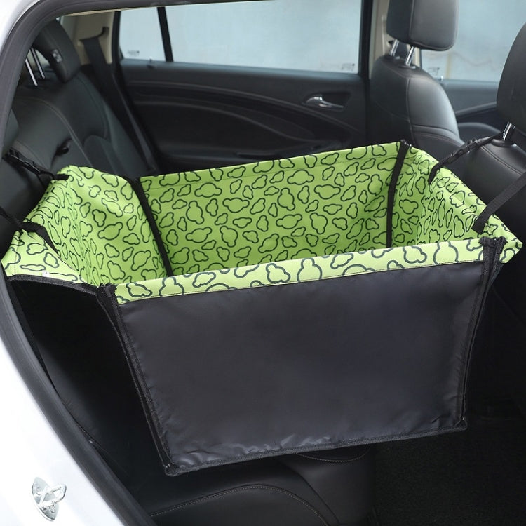 Car Single Seat Water-resistant Pet Seat Protective Pad, Color: Green Cloud