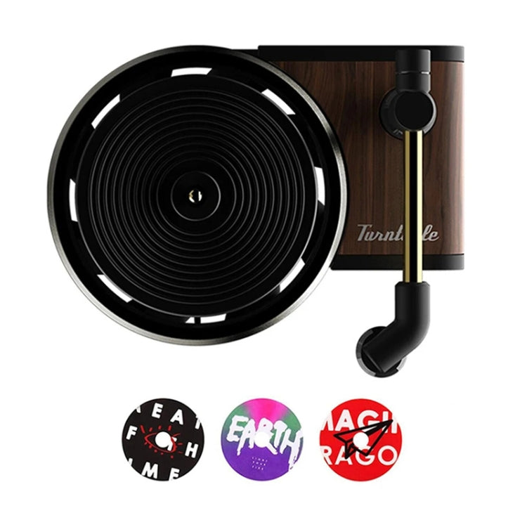 Gramophone+3pcs Refill Aroma Car Aroma Diffuser Air Vent Rotating Retro Gramophone Fragrance Diffuser Ornament