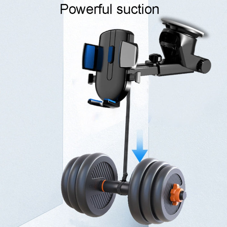 2 In 1 Car Cell Phone Telescopic Holder Universal Automobile Navigation Bracket(Blue)