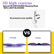3D Adjustable Silicone Anti-slip Sleep Eye Mask Three-dimensional Memory Foam Eye Protection Mask(Purple)