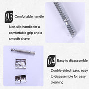 Junjie Shaving And Beard Razor Stand Old Style Double Sided Manual Shaver