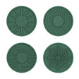 4pcs/set 6.8x0.3cm Car Anti-slip Silicone Water Coaster Storage Interior, Color: Green - Car Drink Holders by PMC TechLife | Online Shopping South Africa | PMC TechLife | Buy Now Pay Later Mobicred