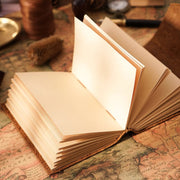 Genuine Leather Retro Notebook Diary Thickened Sketchbook Notepad(Crazy Horse Brown)