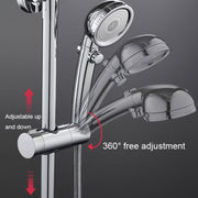 Straight-buckle Adjustable Shower Bracket Shower Rod Lift Base Shower Head Rack(18-25)
