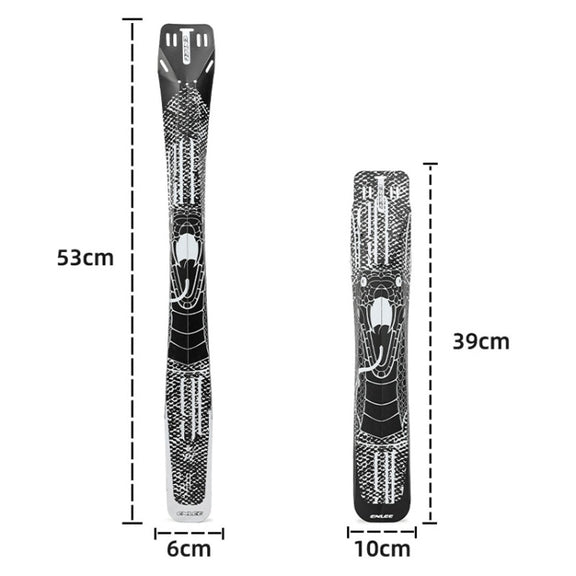 ENLEE E-641316 6pcs /Set Bicycle Extended Front And Rear Mudguards Road Bike Quick Detachable Fenders, Style: Anime Model