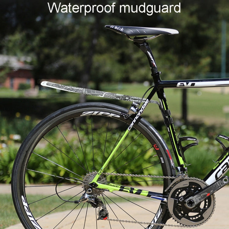 ENLEE E-641316 6pcs /Set Bicycle Extended Front And Rear Mudguards Road Bike Quick Detachable Fenders, Style: Black Model