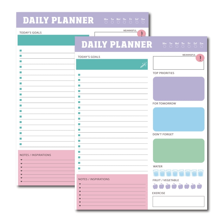 60pages /Book Weekly Planning Note Pad Schedule Time Management Planning Notebook(Jh002)