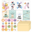 24pcs /Set Happy Birthday Greeting Card With Envelopes And Stickers Set(KP002) - Cards & Invitations by PMC TechLife | Online Shopping South Africa | PMC TechLife