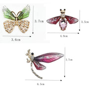 3pcs/set Metal Butterfly Dragonfly Bee Car Air Vent Aromatherapy Decorative Clip(Rose Red)
