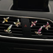 3pcs/set Metal Butterfly Dragonfly Bee Car Air Vent Aromatherapy Decorative Clip(Green)
