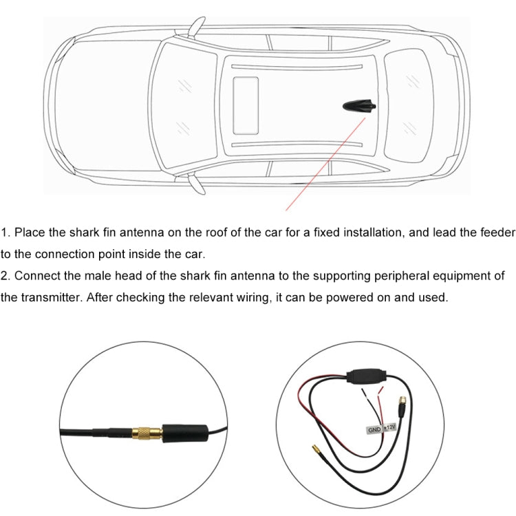 Car TV Shark Fin Antenna FM Antenna GPS Antenna