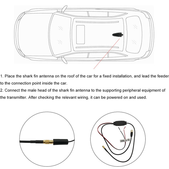 Car TV Shark Fin Antenna FM Antenna GPS Antenna